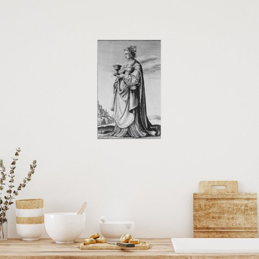 Poster St. Barbara, gravée par Wenceslaus Hollar, 1647 (Cuisine)