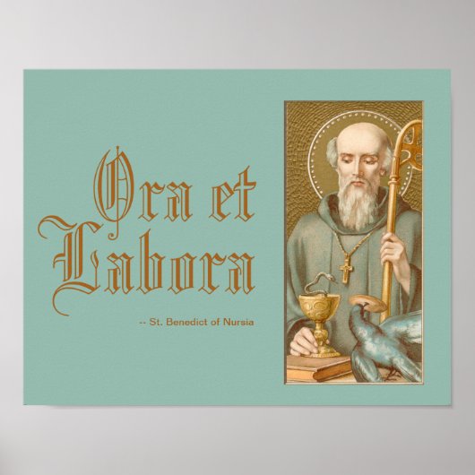 Poster St. Benoît de Nursie (JM 07; devise latine) (Devant)