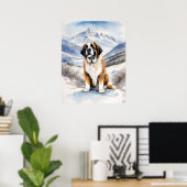 Poster St. Bernard - Art Chien Imprimer (Bureau à domicile)