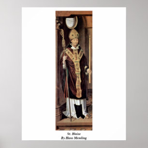 Poster St. Blaise Par Hans Memling