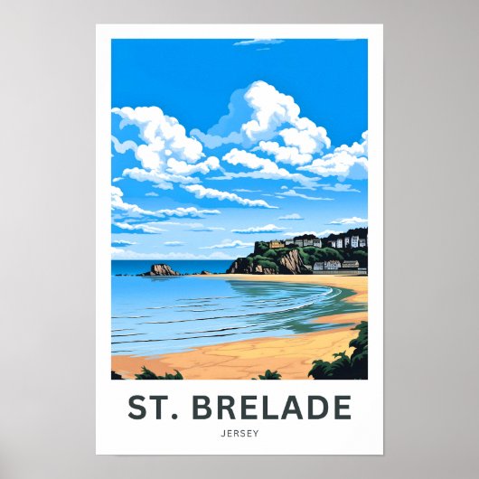 Poster St. Brelade Jersey Travel Imprimer (Devant)