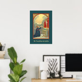 Poster St. Camillus priant devant un crucifix (M 020) (Bureau à domicile)