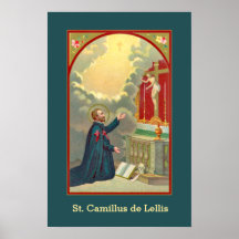 St. Camillus prier avant un crucifix (M 020)