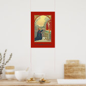 Poster St. Camillus prier avant un crucifix (M 020) (Cuisine)