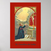 Poster St. Camillus prier avant un crucifix (M 020) (Devant)