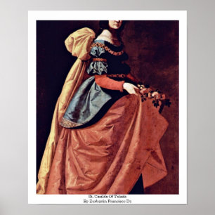 Poster St Casilda De Tolède Par Zurbarán Francisco De