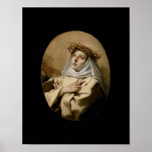 Poster St. Catherine of Siena Hl. Katharina Siena Tiepolo