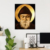 Poster St. Charbel (Sharbel) Makhlouf Maronite (Bureau à domicile)