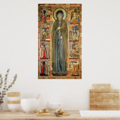 Poster St. Clare avec des scènes de sa vie (Cuisine)