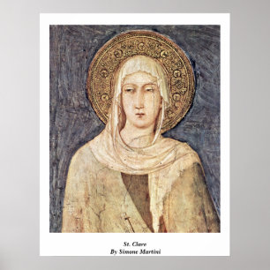 Poster St Clare par Simone Martini
