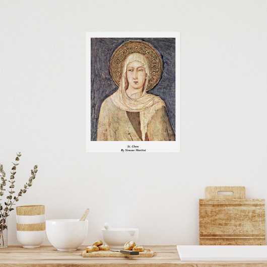 Poster St. Clare Par Simone Martini (Cuisine)