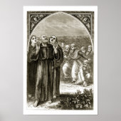 Poster St. Columba scandant, et attaqué par les druides, (Devant)
