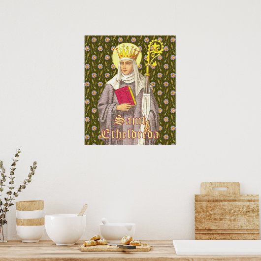 Poster St. Etheldreda (Audrey) (P 003) (Cuisine)