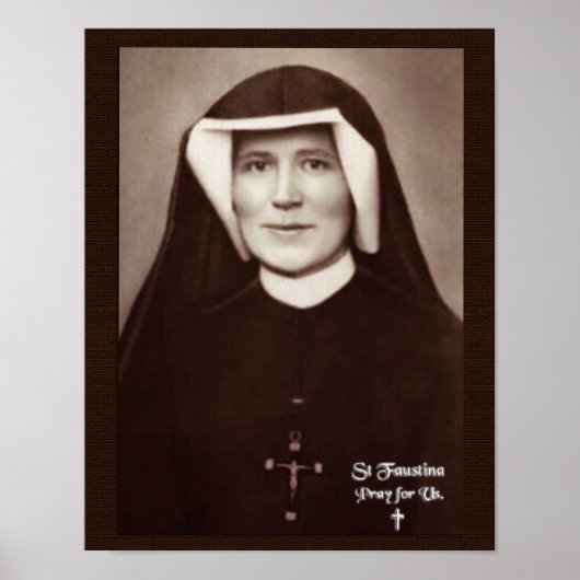 Poster St Faustina Priez pour nous (Devant)