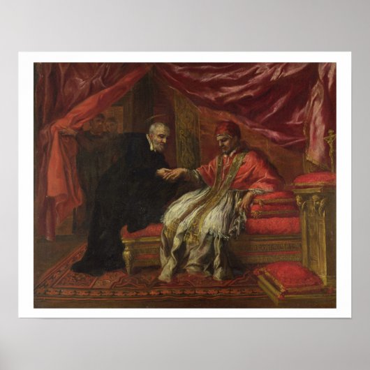 Poster St. Filippo Neri Curing Pope Clemente VIII (Devant)