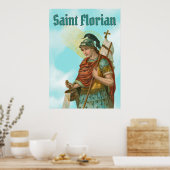 Poster St. Florian avec seau (Ciel clair; M 019) (Cuisine)