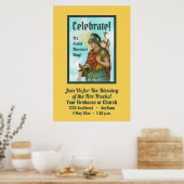 Poster St. Florian avec seau (Ciel clair; M 019) (Cuisine)
