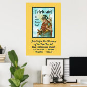 Poster St. Florian avec seau (Ciel clair; M 019) (Bureau à domicile)