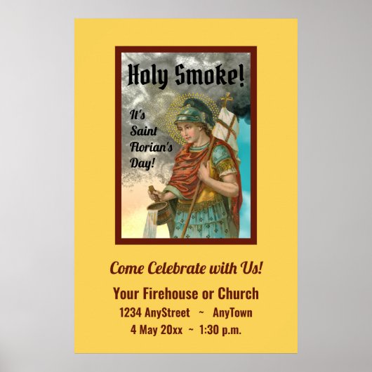 Poster St. Florian avec seau (Fumée ; M 019) (Devant)