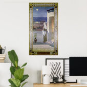 Poster St. Genevieve surveille la ville endormie (Bureau à domicile)