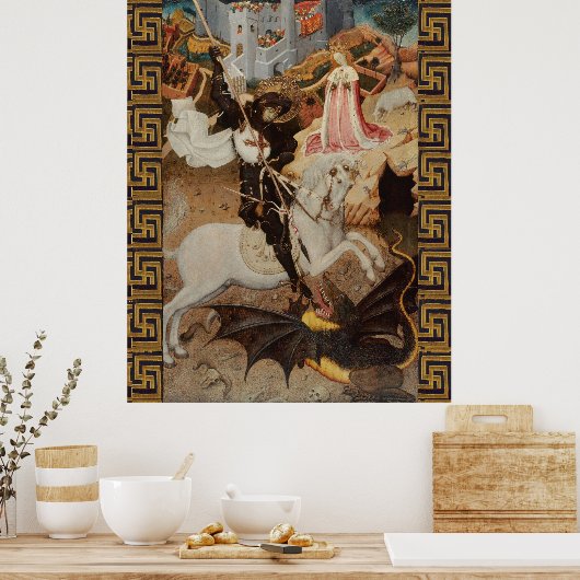 Poster St. George and The Dragon by Bernat Martorell (Cuisine)