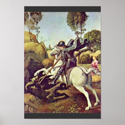 Poster St. George Combattant Le Dragon Par Raffael (Devant)