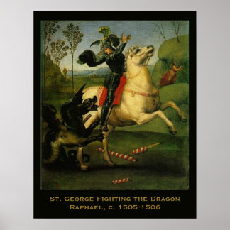 Poster St. George Combattre le dragon par Raphaell