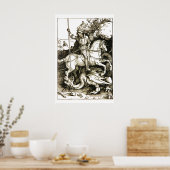 Poster ST. GEORGE ET DRAGON, Noir Blanc (Cuisine)
