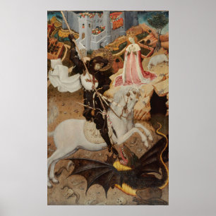 Poster St. George et le Dragon par Bernat Martorell