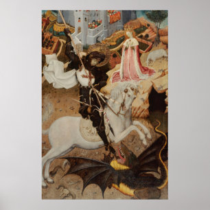 Poster St. George et le Dragon par Bernat Martorell