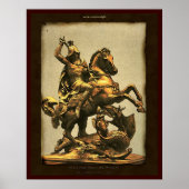 Poster St George pose le dragon Art Imprimer (Devant)