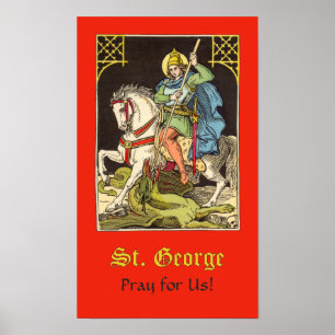 Poster St. George sur le cheval (BS 01)
