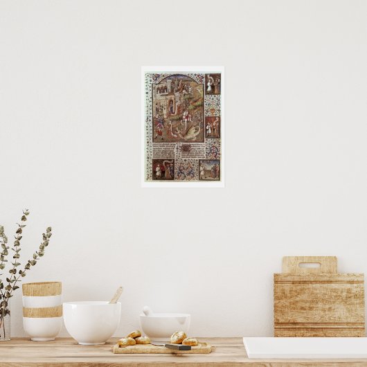 Poster St George tuant des dragons (Cuisine)