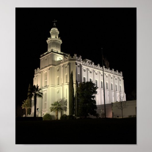 Poster St. George, Utah LDS Temple (Devant)