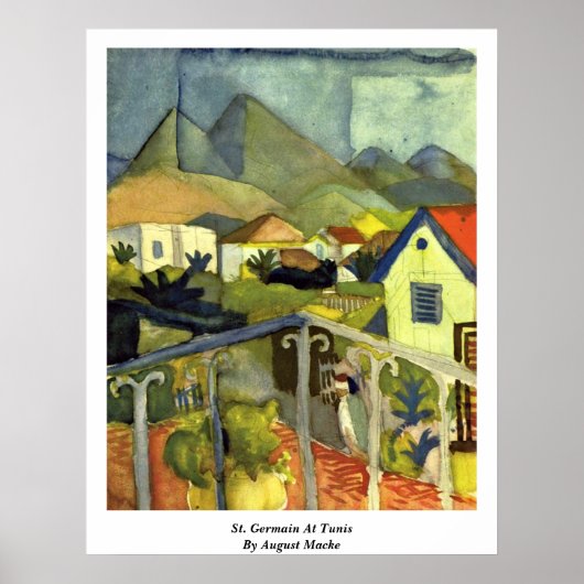 Poster St Germain À Tunis En Août Macke (Devant)