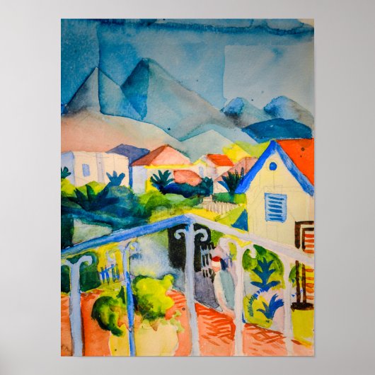Poster St Germain près de Tunis | Auguste Macke | (Devant)