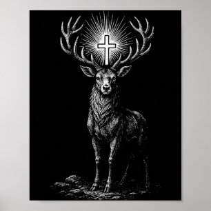 Poster St. Hubert Hubertus Saint Patron des Chasseurs Cer