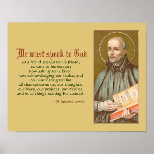 Poster St. Ignatius Loyola (JM 27; Quote) (Devant)