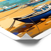 Poster St Ives Cornwall Angleterre Illustration de voyage (Coin)