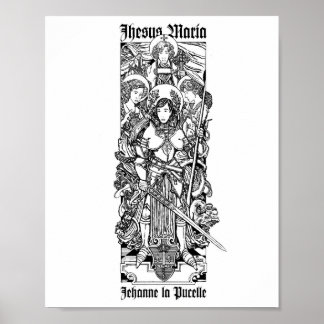 Poster St. Jeanne d'Arc avec ses Voix 8" x 10" Imprimer