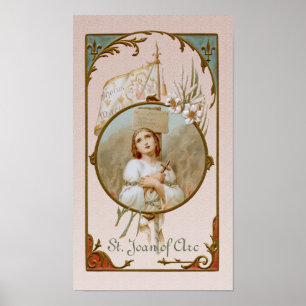 Poster St. Jeanne d'Arc brûlé à l'emprise (BF 01)