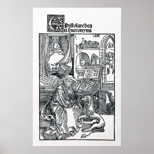 Poster St. Jerome in his study (Devant)