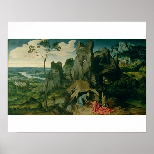 Poster St. Jerome in the Desert (oil on panel) (Devant)