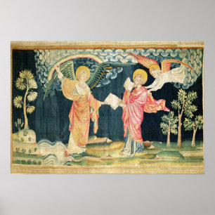 Poster St John mangeant le livre