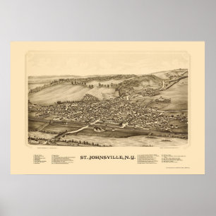 Poster St. Johnsville, NY Carte panoramique - 1890