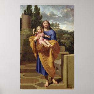 Poster St. Joseph Carrying the Infant Jesus, 1665