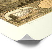 Poster St. Joseph, MO Carte panoramique - 1868 (Coin)