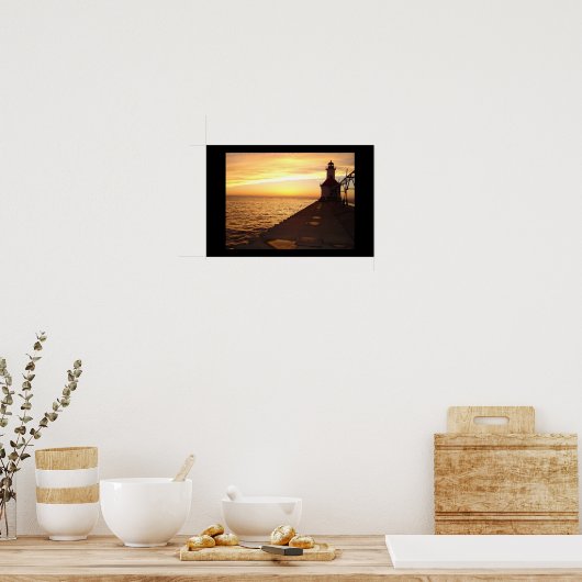 Poster St. Joseph Pier Light, MI (Cuisine)