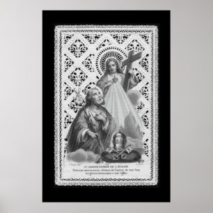 Poster St. Joseph, Symboles papaux, et le SHJ (LT 02)