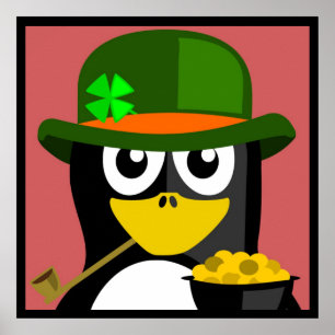 POSTER "ST. JOUR DE PATRICK" PENGUIN